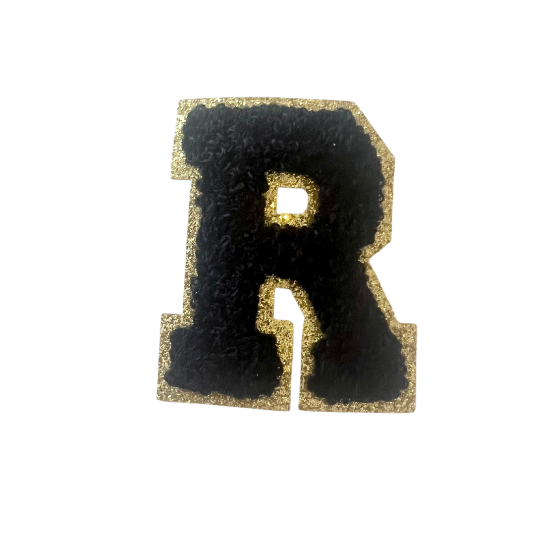 Letter R - Black Glitter – The Itinerary Shop
